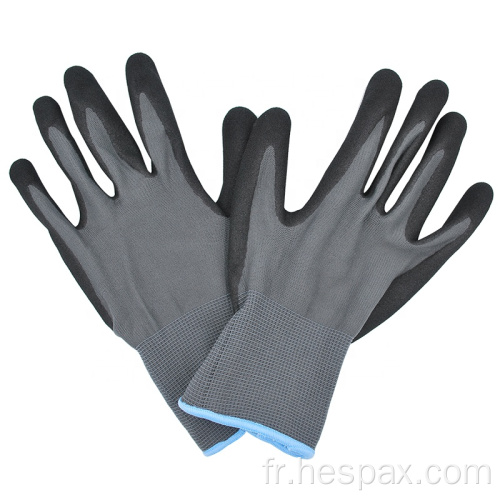 HESPAX Nitrile Sandy Finition Gripped Protection Work Gants